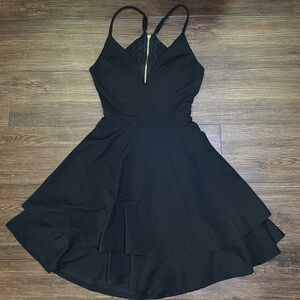 Honey and Rosie Black Strappy Mini Dress